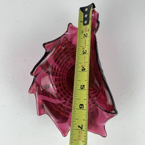 VTG Rossi Glass Candy Dish Fine Art Hand Blown Signed Rare Red Trinket Oval - Picture 11 of 13